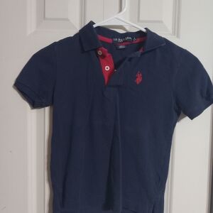 U.S. Polo Assn. Kids Polo Shirt in Navy and Red